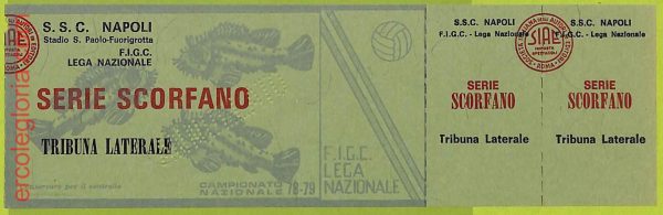ZA1173 - Vecchio  BIGLIETTO PARTITA  CALCIO -  1978/1979: Napoli