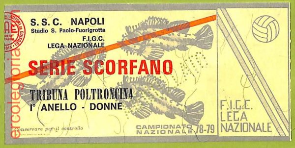 ZA1175 - Vecchio  BIGLIETTO PARTITA  CALCIO -  1978/1979: Napoli - immagine 2