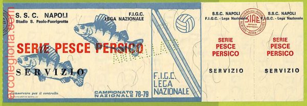 ZA1176 - Vecchio  BIGLIETTO PARTITA  CALCIO -  1978/1979: Napoli