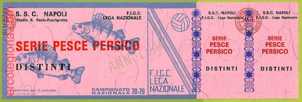 ZA1178 - Vecchio  BIGLIETTO PARTITA  CALCIO -  1978/1979: Napoli - immagine 2