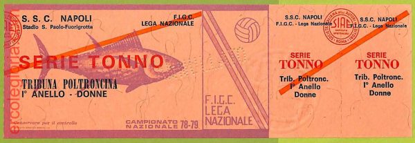 ZA1202 - Vecchio  BIGLIETTO PARTITA  CALCIO -  1978/1979: Napoli