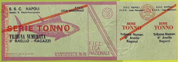 ZA1205 - Vecchio  BIGLIETTO PARTITA  CALCIO -  1978/1979: Napoli