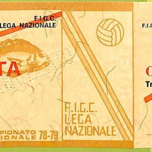ZA1222 - Vecchio  BIGLIETTO PARTITA  CALCIO -  1978/1979: Napoli