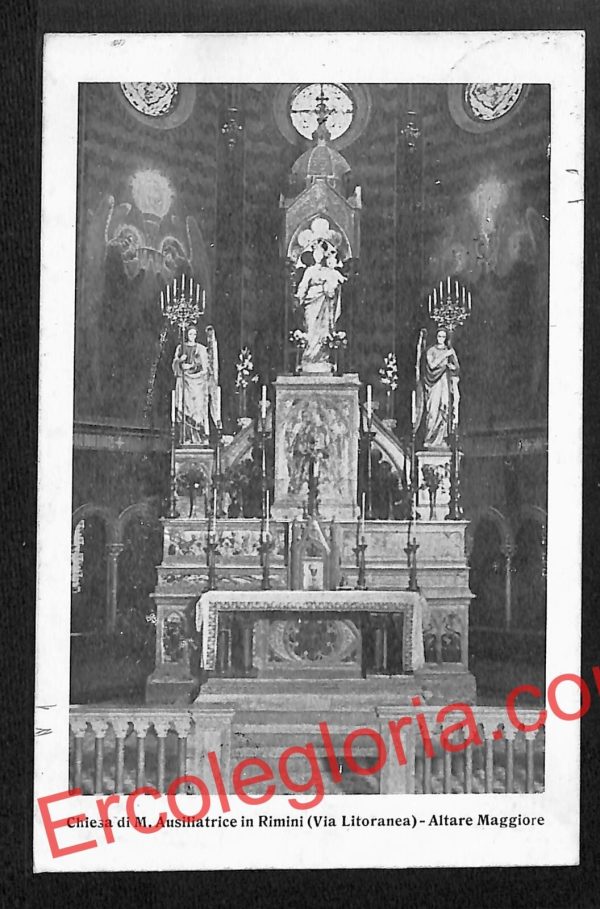ai0607 - CARTOLINA D'EPOCA - Rimini Città - Chiesa di M. Ausiliatrice
