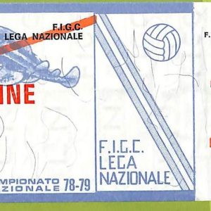 ZA1230 - Vecchio  BIGLIETTO PARTITA  CALCIO -  1978/1979: Napoli