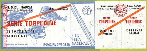 ZA1231 - Vecchio  BIGLIETTO PARTITA  CALCIO -  1978/1979: Napoli - immagine 2