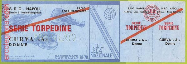 ZA1232 - Vecchio  BIGLIETTO PARTITA  CALCIO -  1978/1979: Napoli - immagine 2