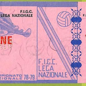 ZA1234 - Vecchio  BIGLIETTO PARTITA  CALCIO -  1978/1979: Napoli