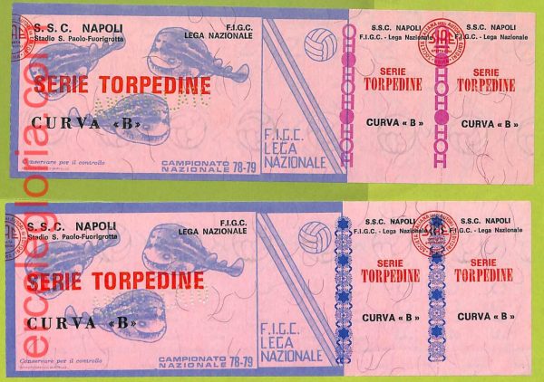 ZA1234 - Vecchio  BIGLIETTO PARTITA  CALCIO -  1978/1979: Napoli - immagine 2