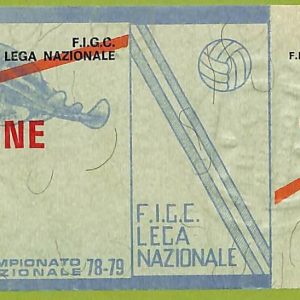 ZA1235 - Vecchio  BIGLIETTO PARTITA  CALCIO -  1978/1979: Napoli