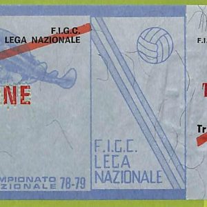 ZA1240 - Vecchio  BIGLIETTO PARTITA  CALCIO -  1978/1979: Napoli