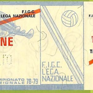 ZA1241 - Vecchio  BIGLIETTO PARTITA  CALCIO -  1978/1979: Napoli