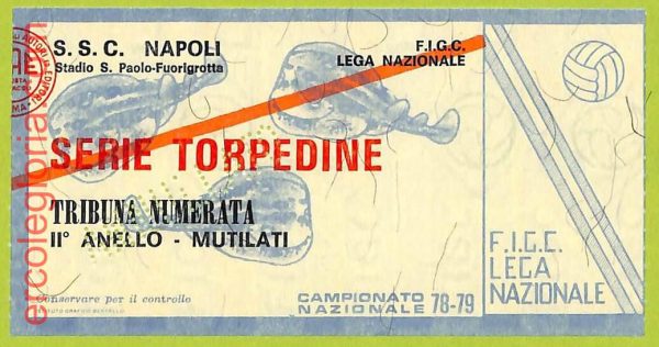 ZA1241 - Vecchio  BIGLIETTO PARTITA  CALCIO -  1978/1979: Napoli - immagine 2