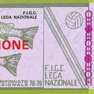 ZA1244 - Vecchio  BIGLIETTO PARTITA  CALCIO -  1978/1979: Napoli