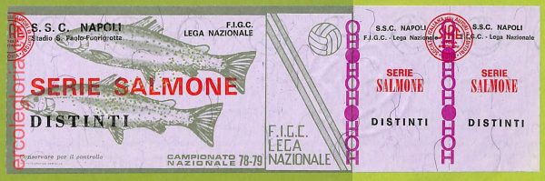 ZA1244 - Vecchio  BIGLIETTO PARTITA  CALCIO -  1978/1979: Napoli