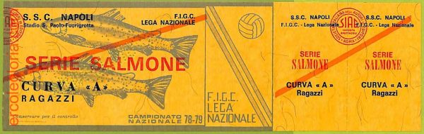 ZA1248 - Vecchio  BIGLIETTO PARTITA  CALCIO -  1978/1979: Napoli