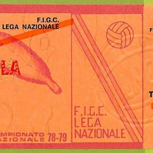 ZA1268 - Vecchio  BIGLIETTO PARTITA  CALCIO -  1978/1979: Napoli