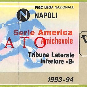ZA1290 - Vecchio  BIGLIETTO PARTITA  CALCIO -  1993/1994 : Napoli