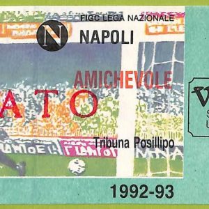 ZA1294 - Vecchio  BIGLIETTO PARTITA  CALCIO -  1992/1993 : Napoli