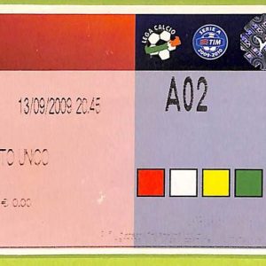 ZA1297 - Vecchio  BIGLIETTO PARTITA  CALCIO -  2009 : Napoli