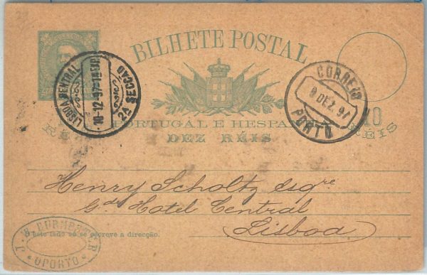 72490 - PORTUGAL - POSTAL HISTORY -  POSTAL STATIONERY  CARD  1897