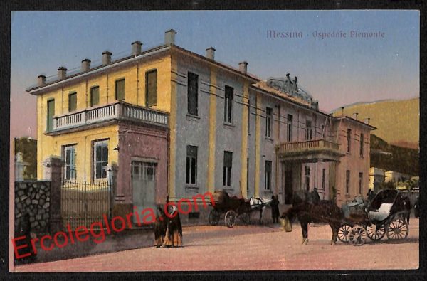 ag8586 - CARTOLINA D'EPOCA - Messina Città - Ospedale Piemonte