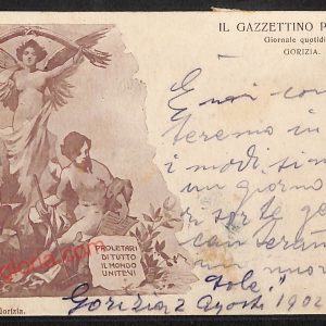 ag1811 - CARTOLINA D'EPOCA - Gorizia Città - Il Gazzettino Popolare  1902