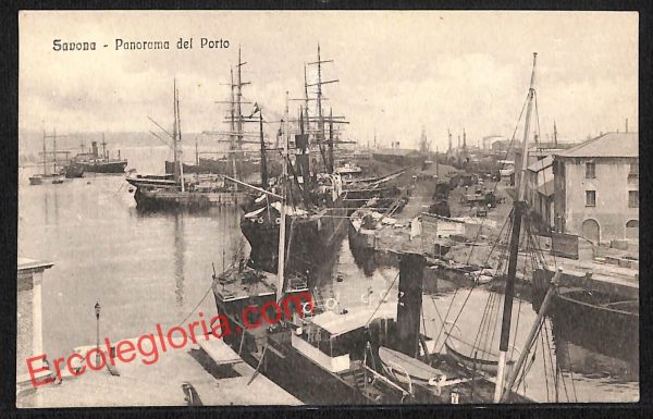 ai5004 - CARTOLINA D'EPOCA - Savona Città - Panorama del Porto