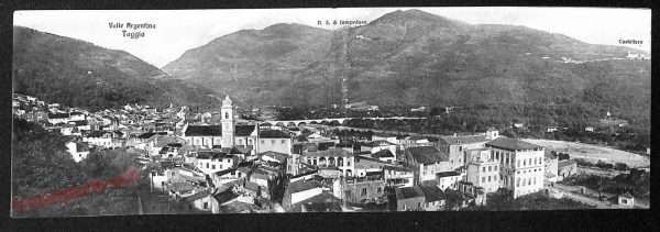 ag4793 - CARTOLINA D'EPOCA DOPPIA - Imperia Provincia - Taggia