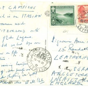 P3339 - SWITZERLAND/CAMPIONE, VERY NICE PIECE. POST CARD WITH MIXED FRANKING