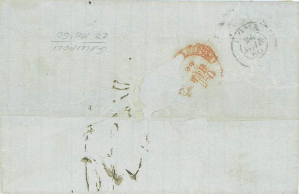 P0463 - ANTICHI STATI Napoli - Storia Postale - Sass# 11 Tavola II su BUSTA 1860 - immagine 2