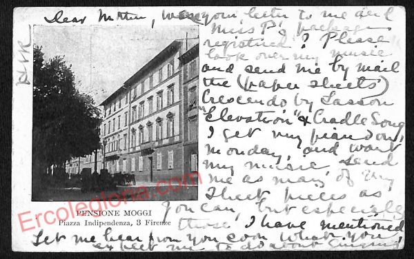 ae6913 - CARTOLINA D'EPOCA - Firenze Città - Pensione Moggi  1906