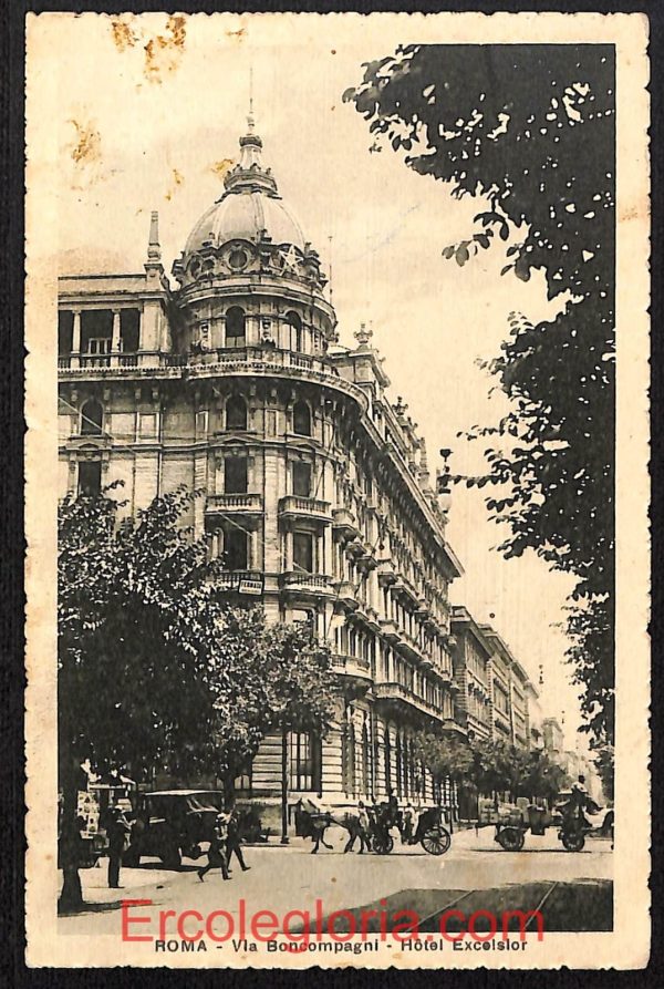 ad7422 - CARTOLINA D'EPOCA - Roma Città - Hotel Excelslor  1926