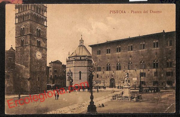 ah7829 - CARTOLINA D'EPOCA - Pistoia Città - Piazza del Duomo