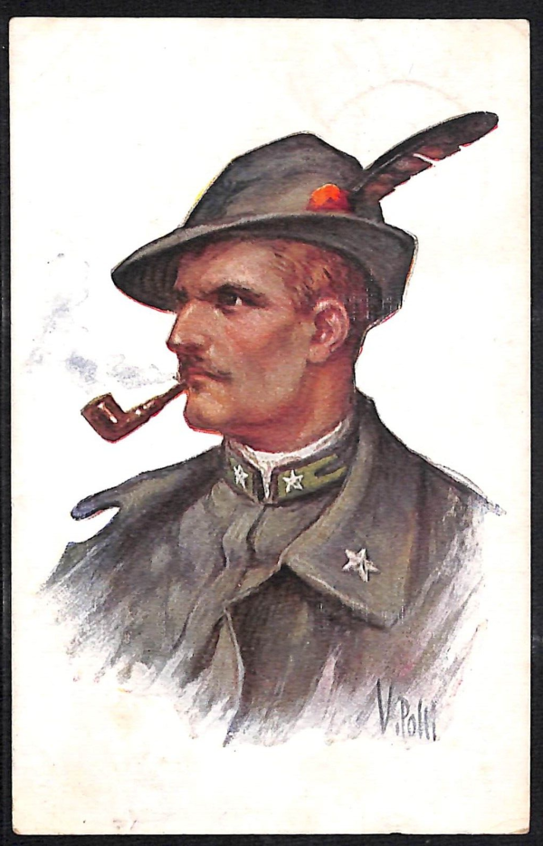 ac6883 - CARTOLINA D'EPOCA - REGGIMENTALI  - Alpini   1917