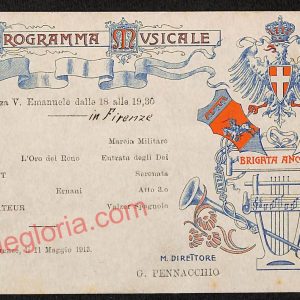 ae6940 - CARTOLINA D'EPOCA - Firenze Città - Programma Musicale