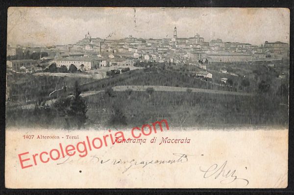 ag7491 - CARTOLINA D'EPOCA - Macerata Città - Panorama