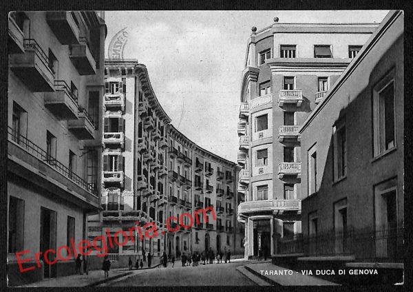 ai7271 - CARTOLINA D' EPOCA - Taranto Città - Via Duca di Genova