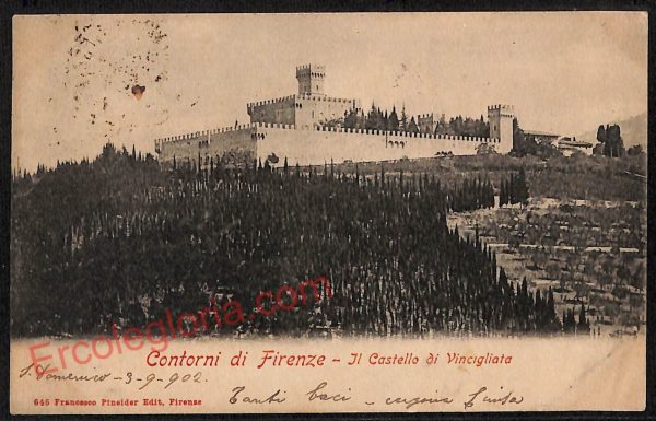 ae6955 - CARTOLINA D'EPOCA - Firenze Città - Il Castello di Vincigliata
