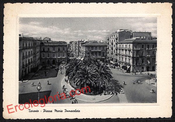 ai7279 - CARTOLINA D' EPOCA - Taranto Città - Piazza Maria Immacolata