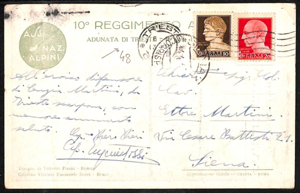 ac6892 - CARTOLINA D'EPOCA - REGGIMENTALI  - Alpini - immagine 2