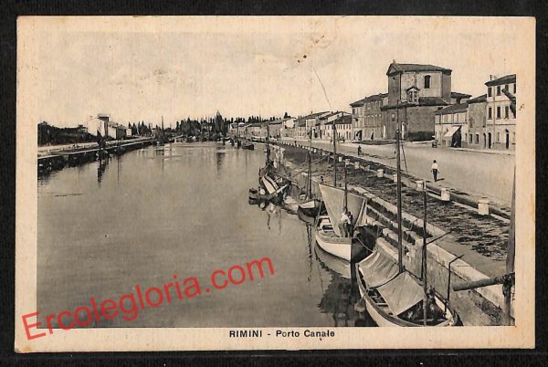 ai0615 - CARTOLINA D'EPOCA - Rimini Città - Porto Canale