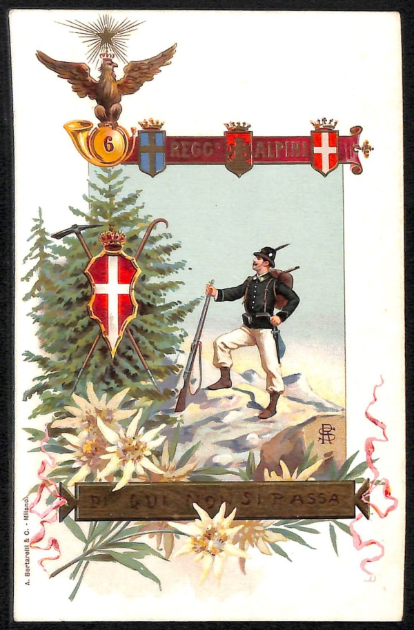 ac6908 - CARTOLINA D'EPOCA - REGGIMENTALI  - Alpini