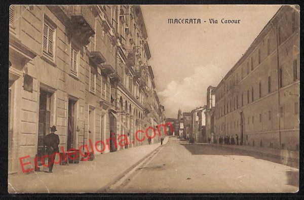 ag7511 - CARTOLINA D'EPOCA - Macerata Città - Via Cavour