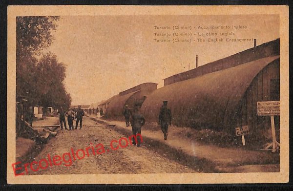 ai7293 - CARTOLINA D' EPOCA - Taranto Città - Accampamento Inglese