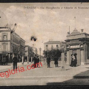 ai7295 - CARTOLINA D' EPOCA - Taranto Città - Edicola di Francesco di Chilairo