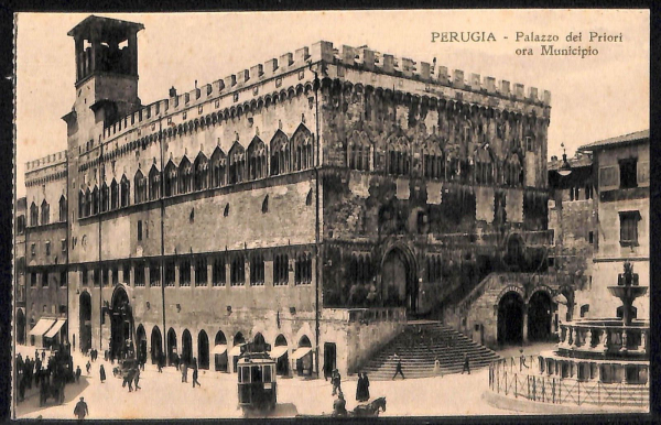 ab8829 - CARTOLINA  D'EPOCA - Perugia Città - Palazzo dei Priori ora Municipio