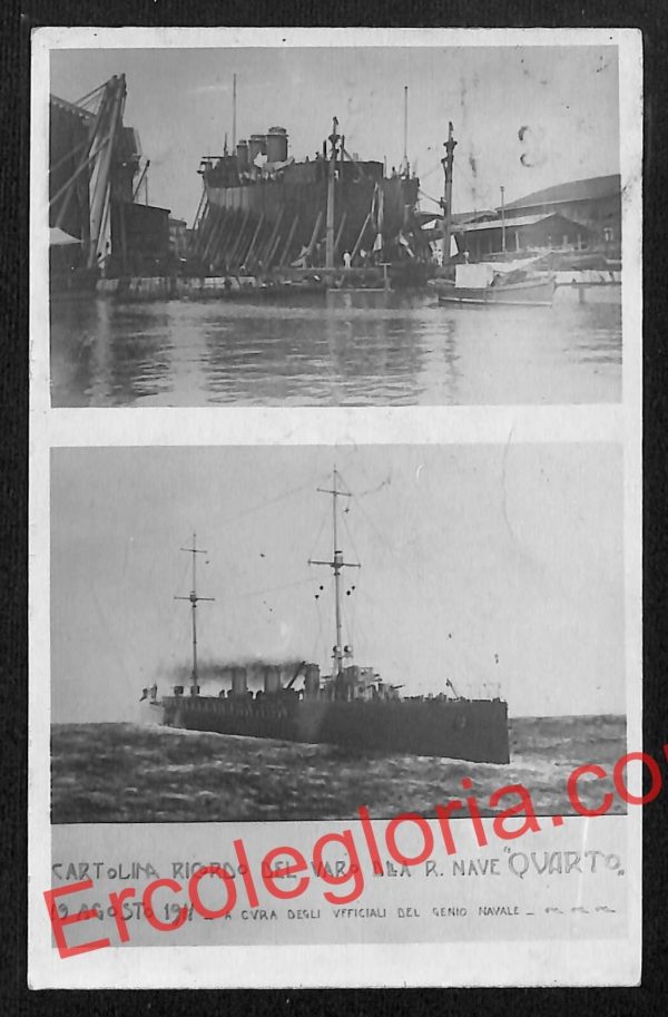 ai7296 - CARTOLINA D' EPOCA - Taranto Città - Nave ''Quarto''