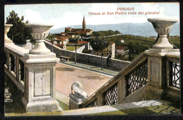 ab8832 - CARTOLINA  D'EPOCA - Perugia Città - Chiesa di San Pietro
