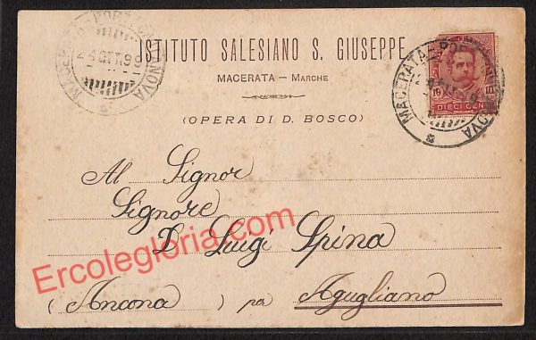ag7514 - CARTOLINA D'EPOCA - Macerata Città - Istituto Salesiano S. Giuseppe